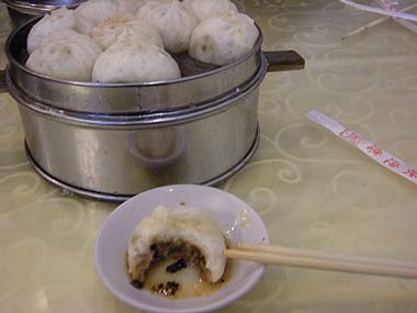 100102北京饅頭の朝食