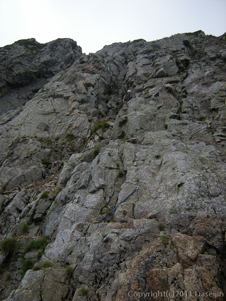 110815剱岳北方稜線池ノ谷尾根の頭の登り