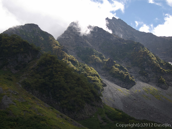 120921北穂前尾根・涸沢から前穂北尾根