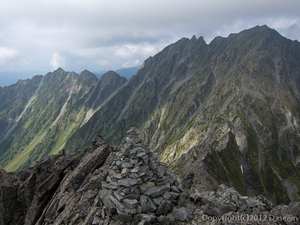 120921北穂前尾根・前穂高岳山頂